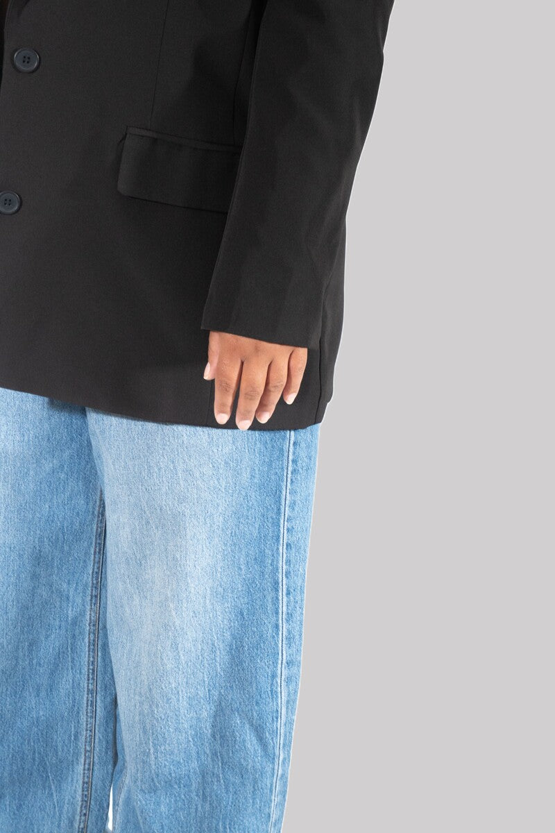 Plus Size Relaxed-Fit Blazer-Feelings Star