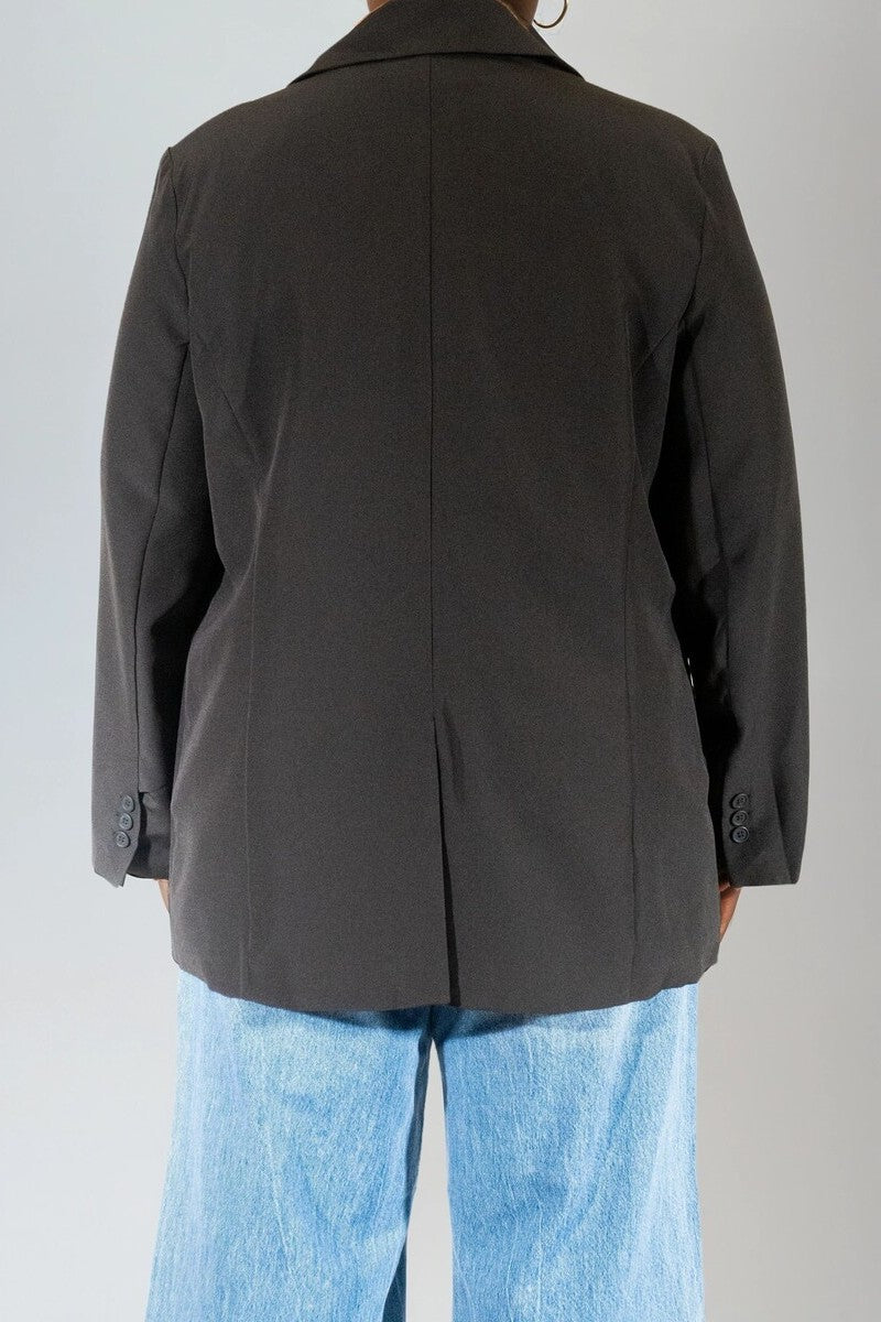 Plus Size Relaxed-Fit Blazer-Feelings Star