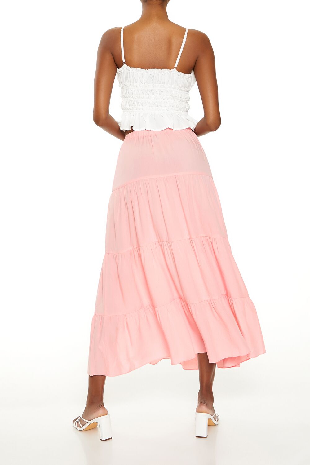 Tiered A-Line Maxi Skirt-Feelings Star