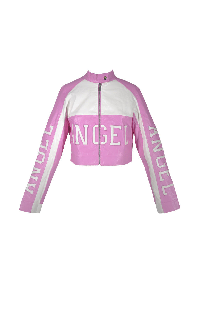 Angel In The Making Faux Leather Moto Jacket-Feelings Star