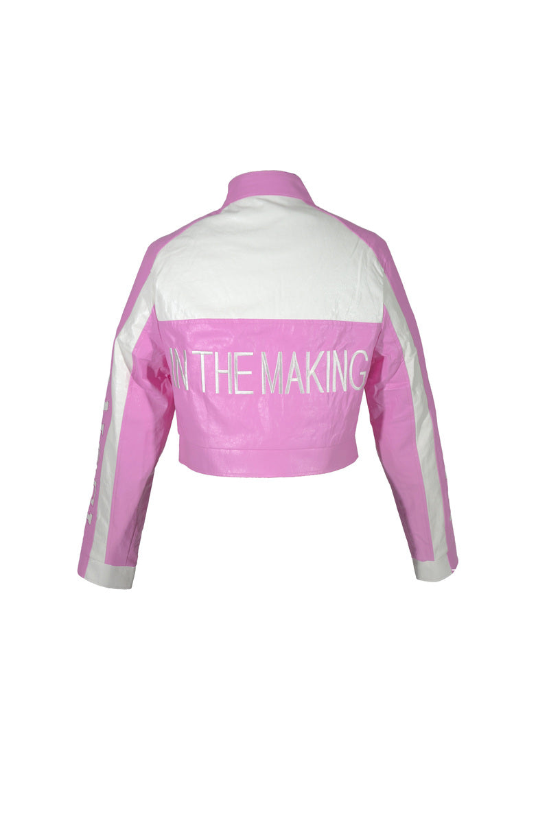 Angel In The Making Faux Leather Moto Jacket-Feelings Star