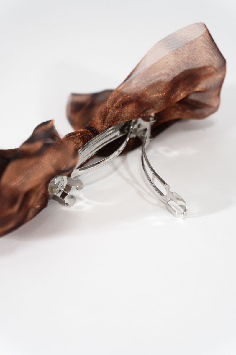 Printed Bow Hair Clip-Feelings Star