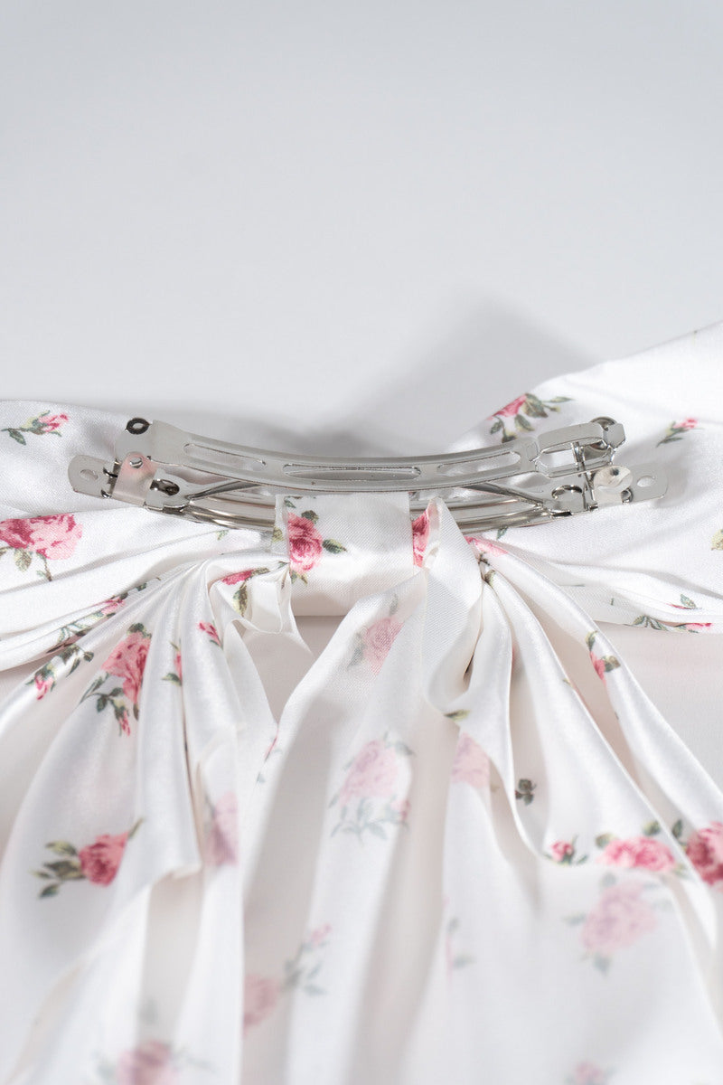 Printed Bow Hair Clip-Feelings Star