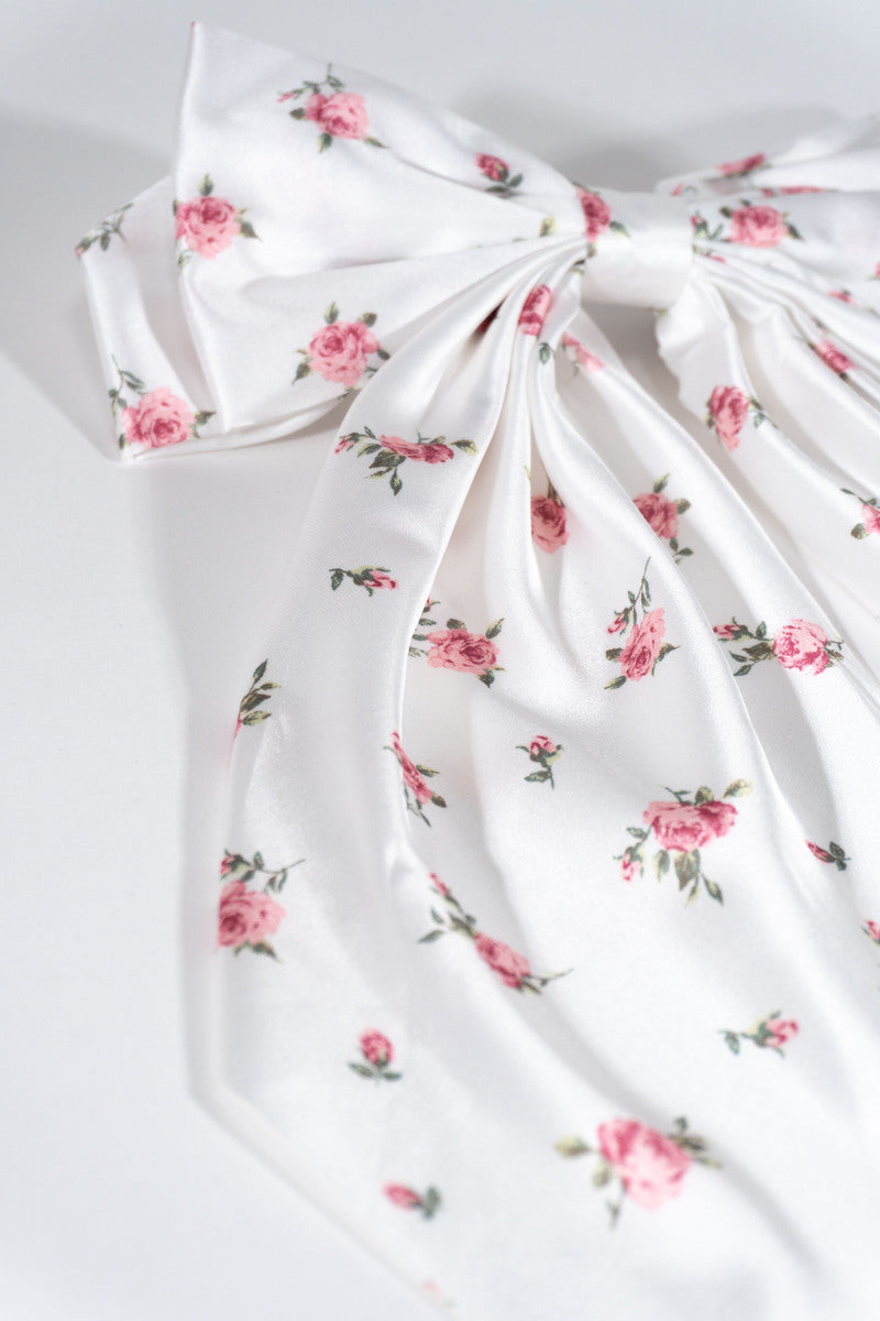 Printed Bow Hair Clip-Feelings Star