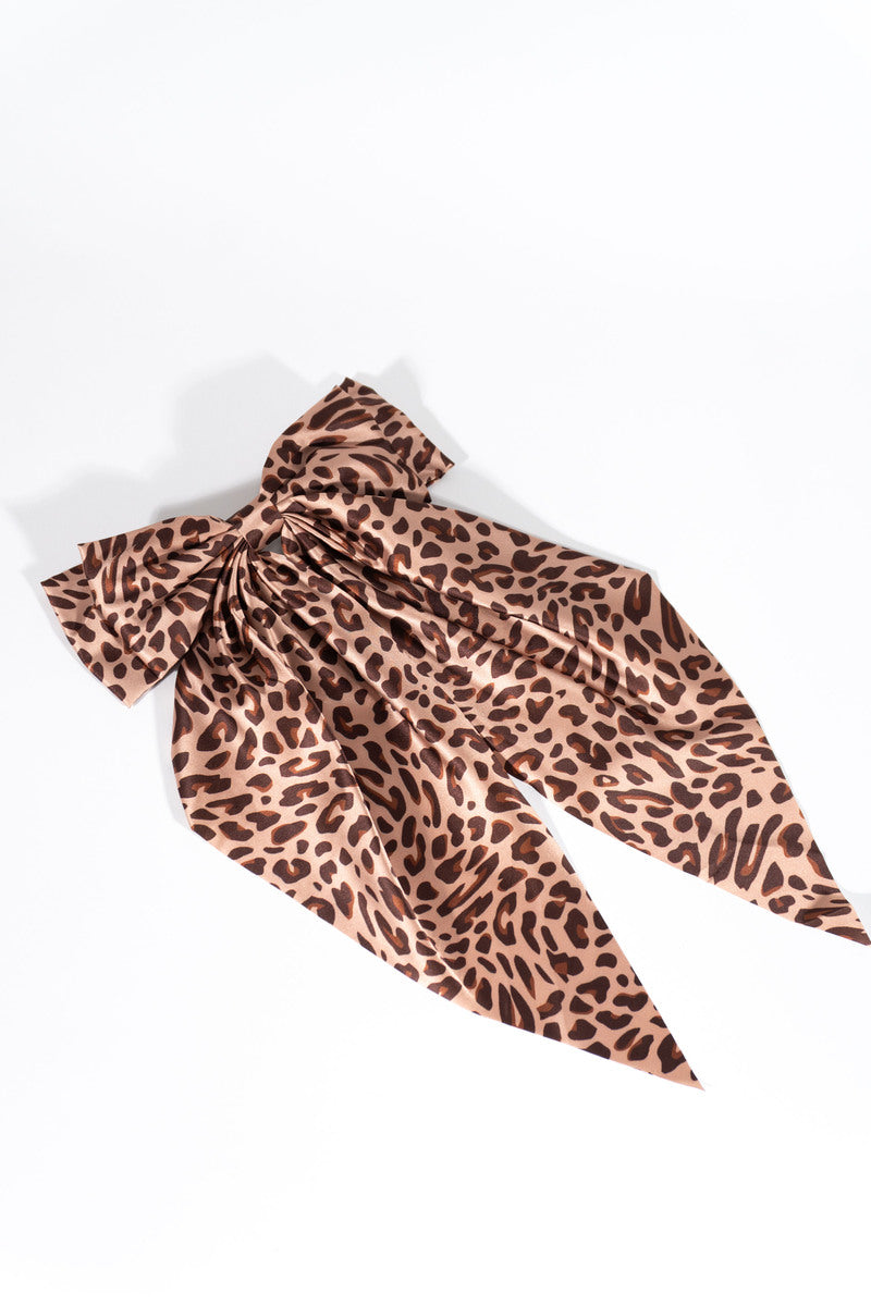 Printed Bow Hair Clip-Feelings Star