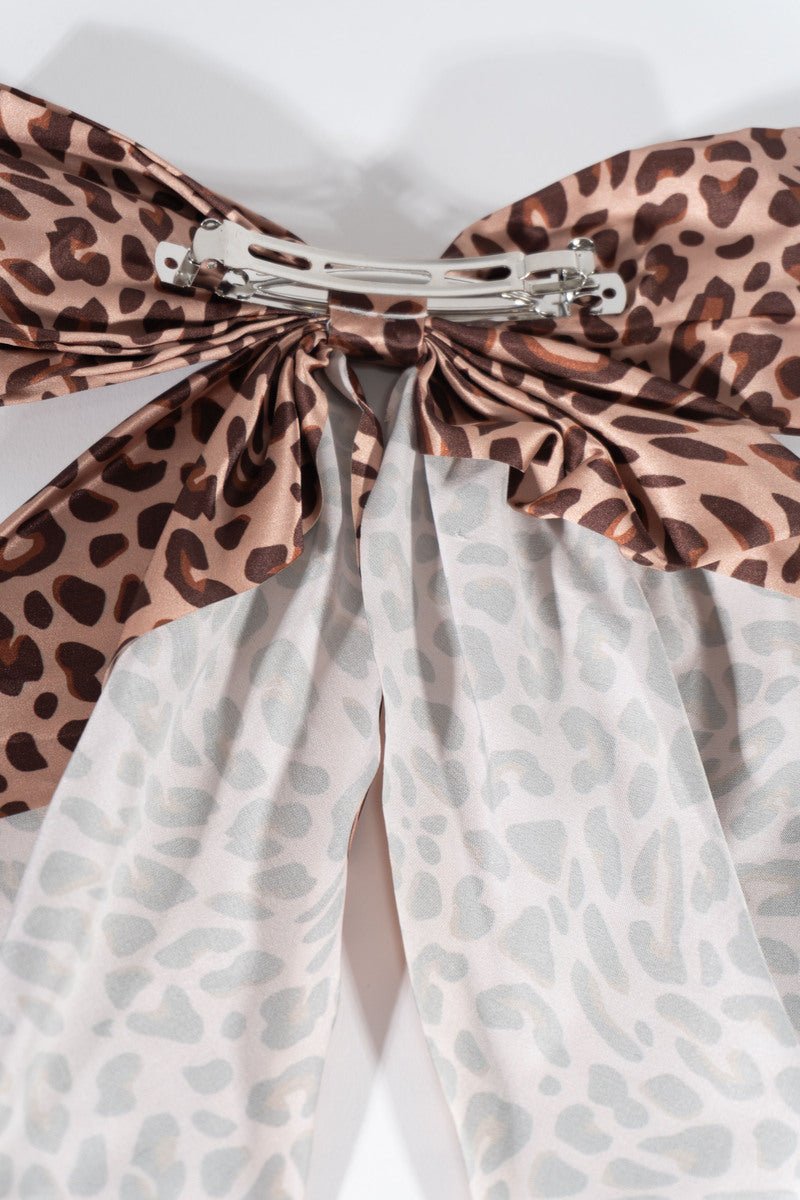 Printed Bow Hair Clip-Feelings Star