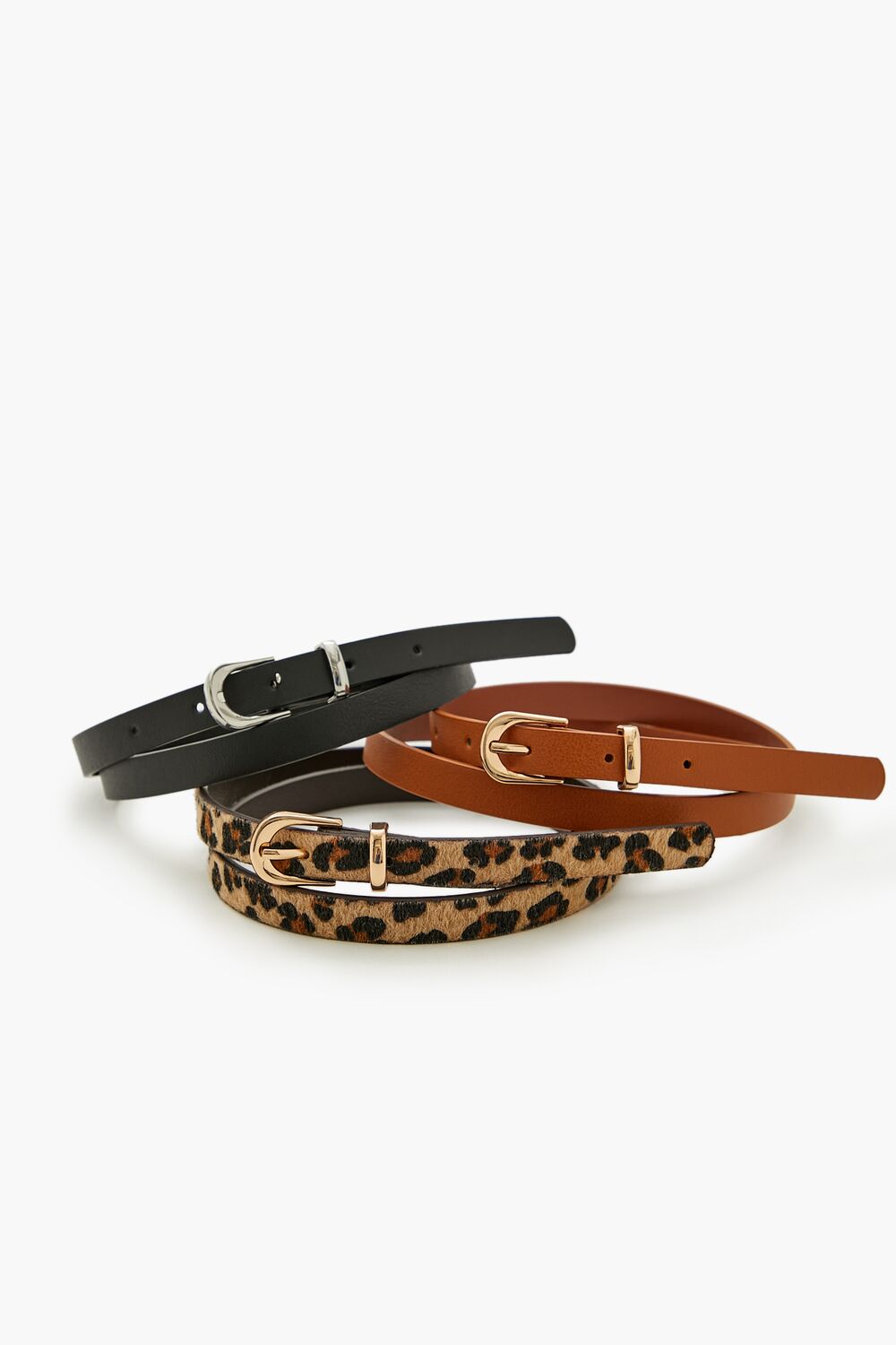 Thin Faux Leather Belt Set-Feelings Star