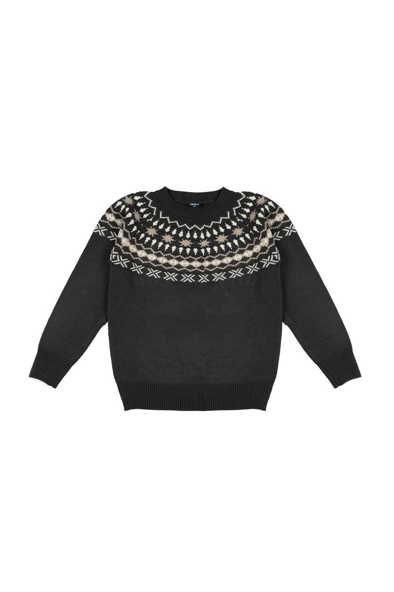 Fair Isle Yoke Sweater-Feelings Star