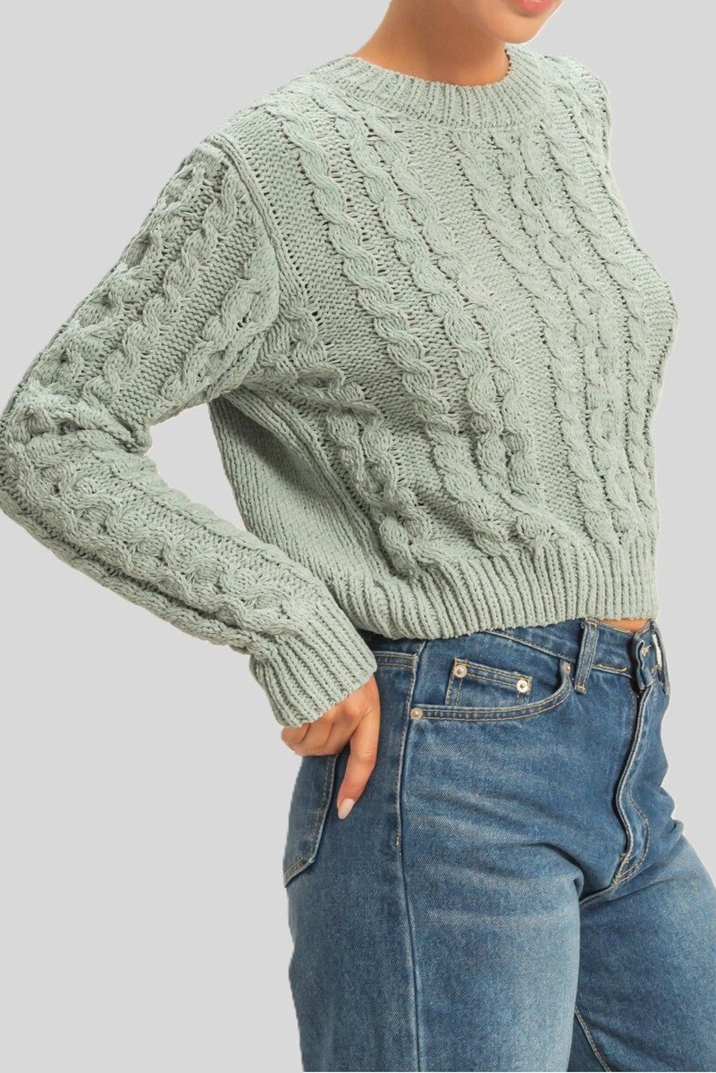 Cable Knit Sweater-Feelings Star
