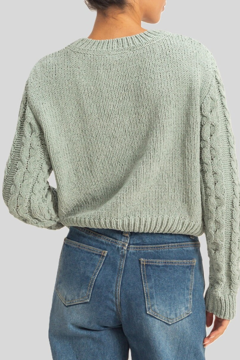 Cable Knit Sweater-Feelings Star