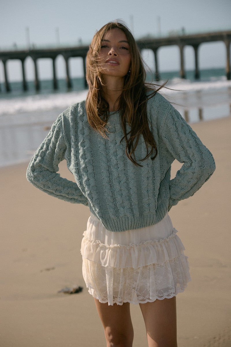 Cable Knit Sweater-Feelings Star
