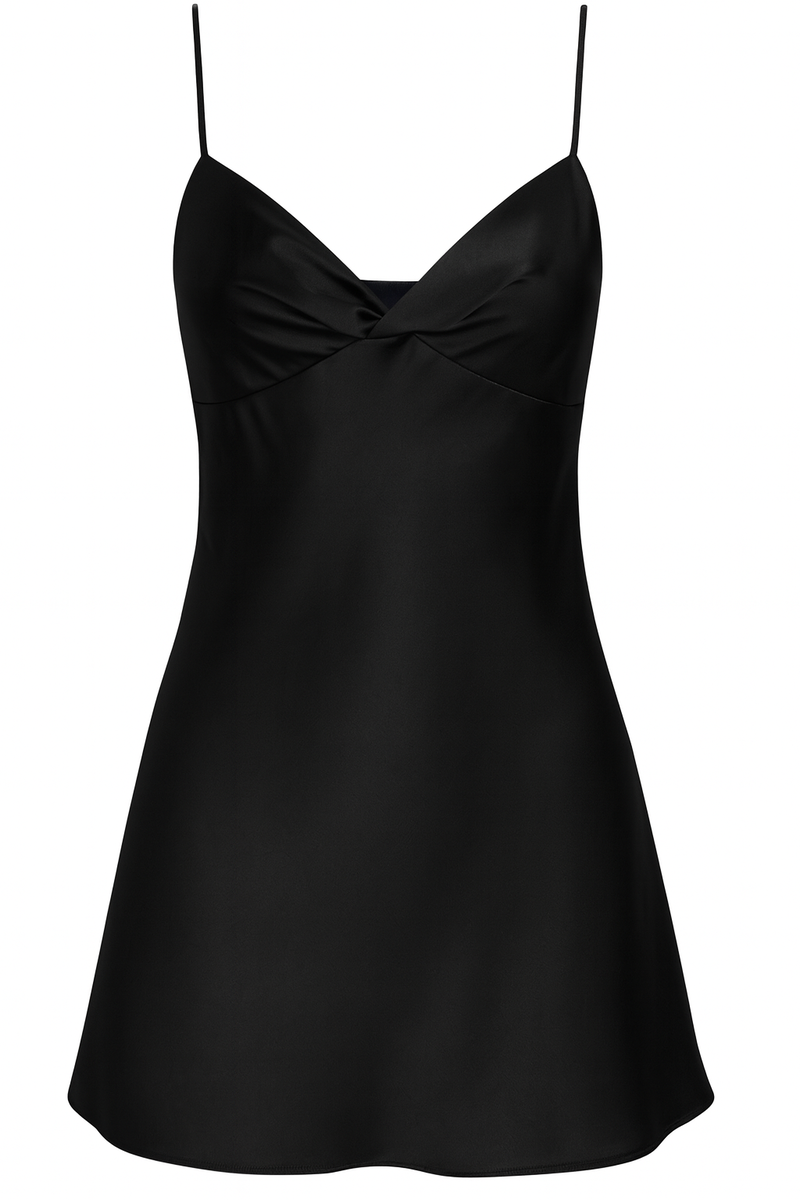 Satin Cami Mini Dress-Feelings Star