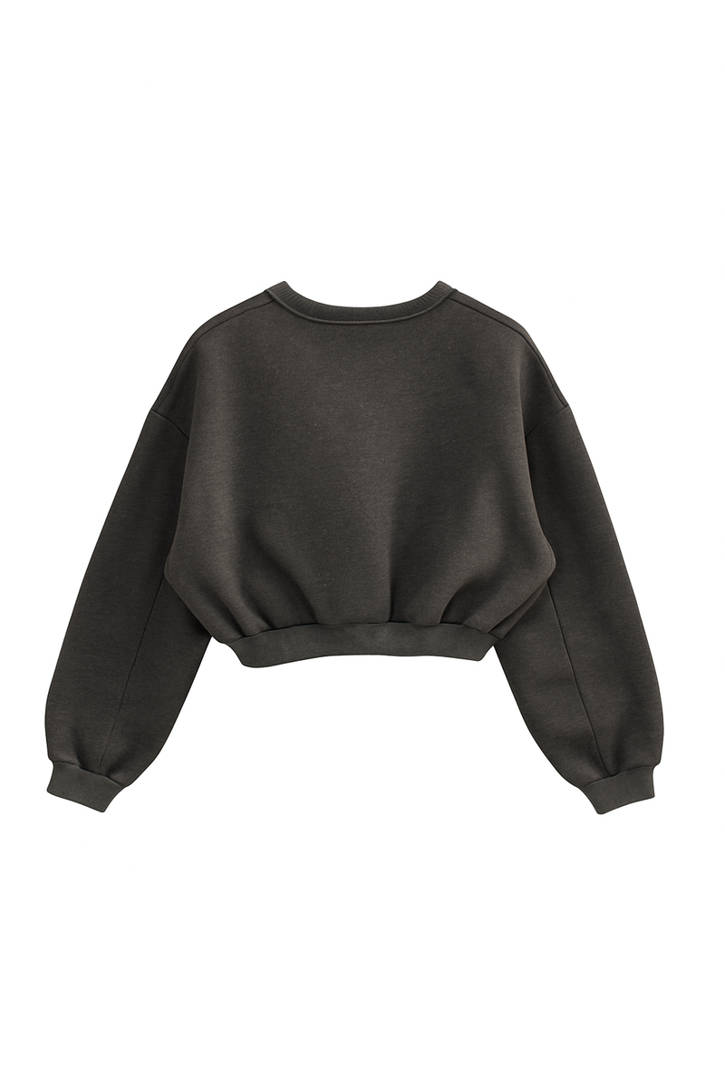 Exposed-Seam Cropped Pullover-Feelings Star