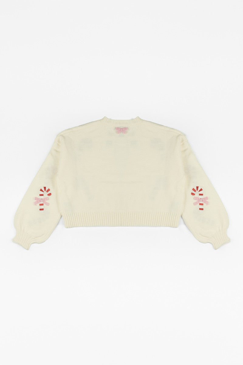 Candy Cane Cardigan Sweater-Feelings Star