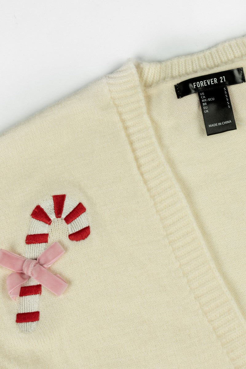 Candy Cane Cardigan Sweater-Feelings Star