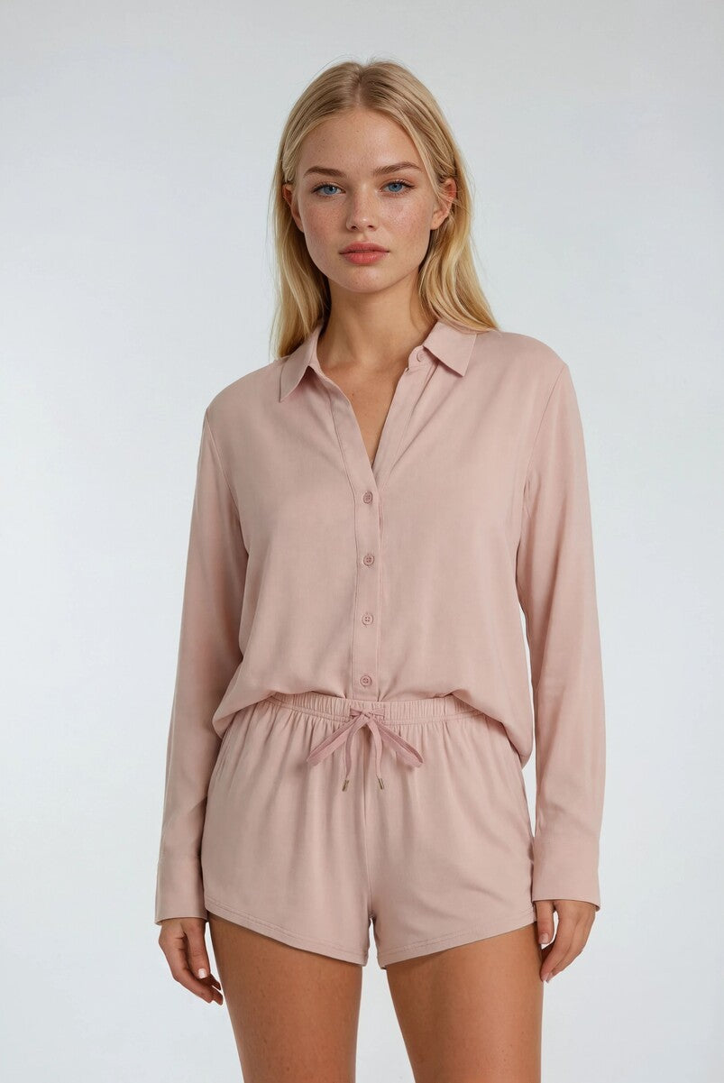 Two-Piece Pajama Short Set-Feelings Star