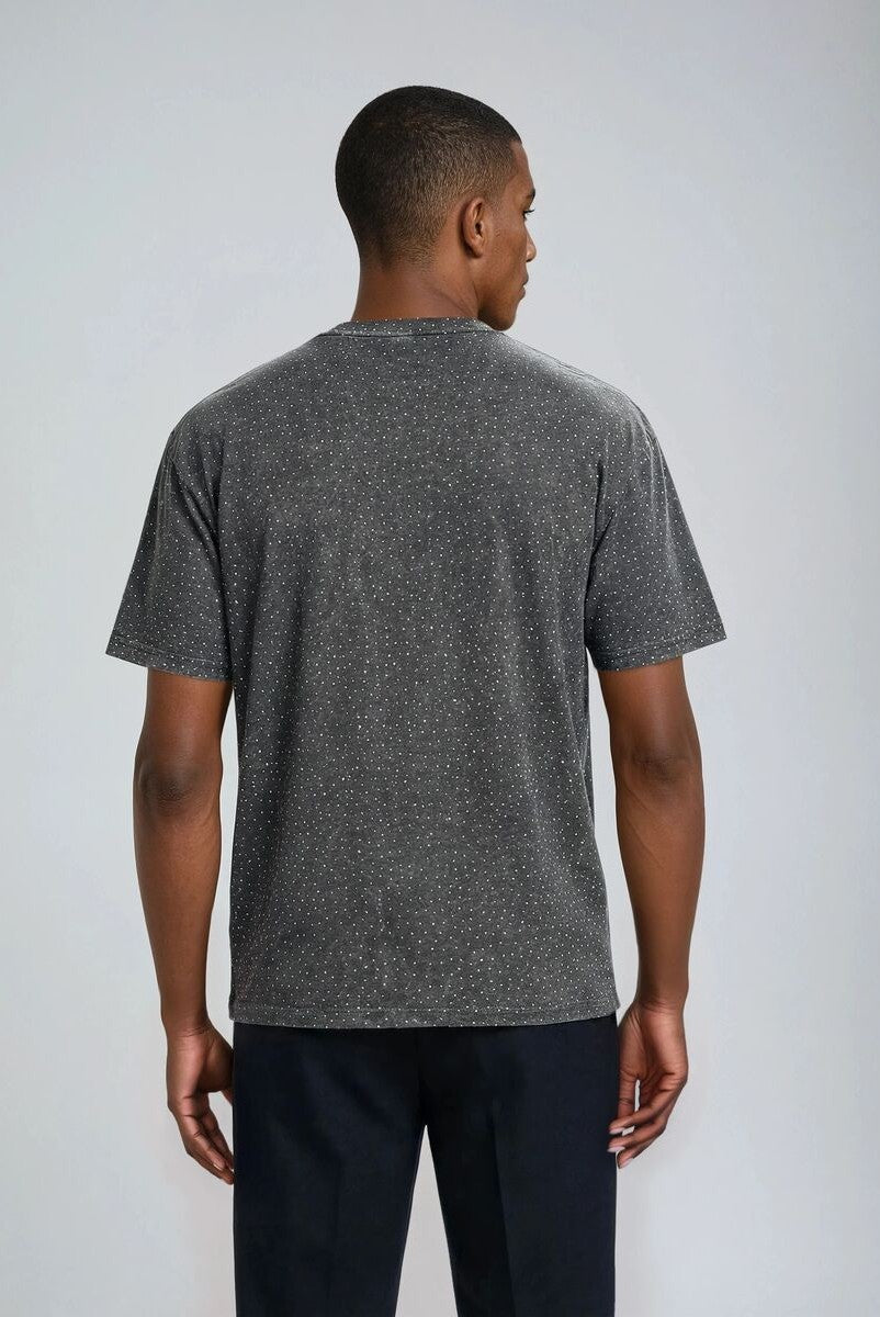 Studded Cotton Crew Tee-Feelings Star