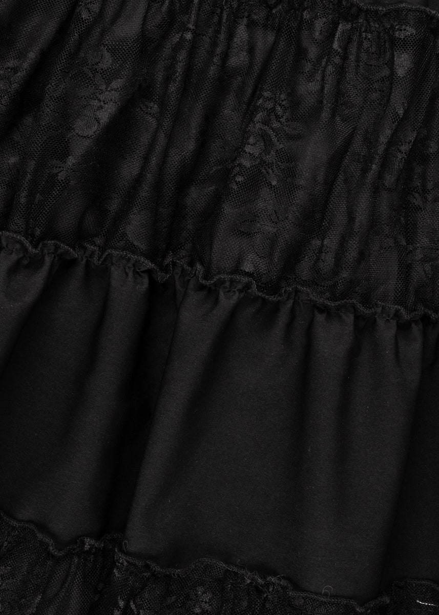 Tiered Lace Maxi Skirt-Feelings Star