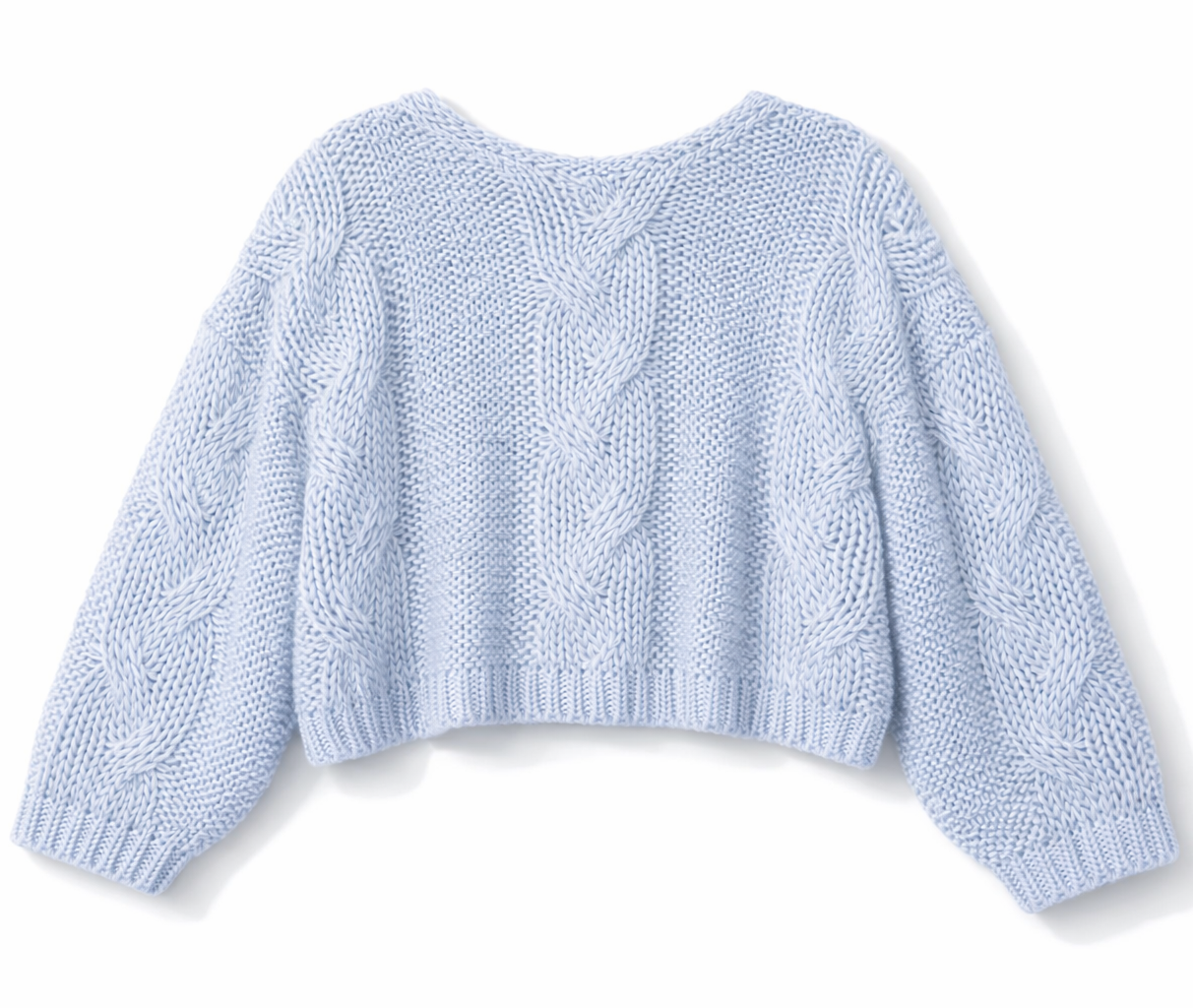 V-Neck Cable Knit Sweater-Feelings Star