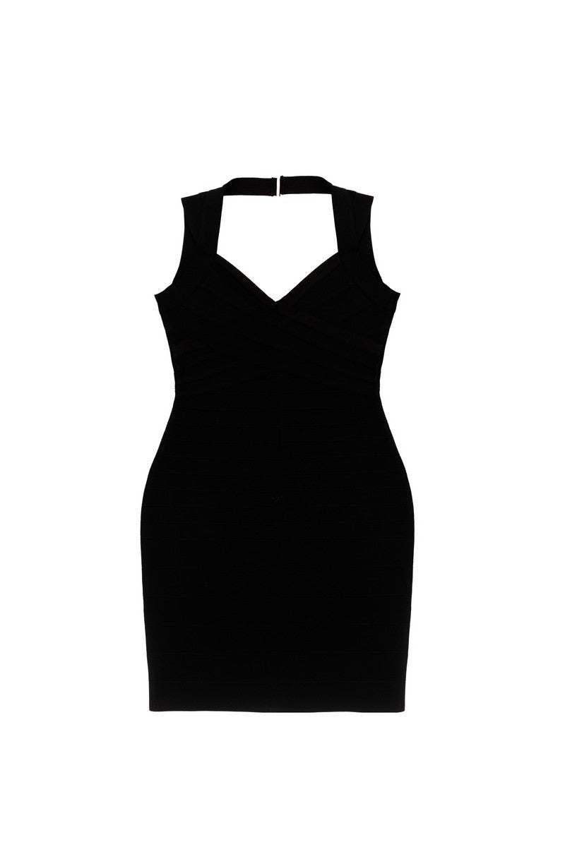 Halter Bandage Bodycon Mini Dress-Feelings Star