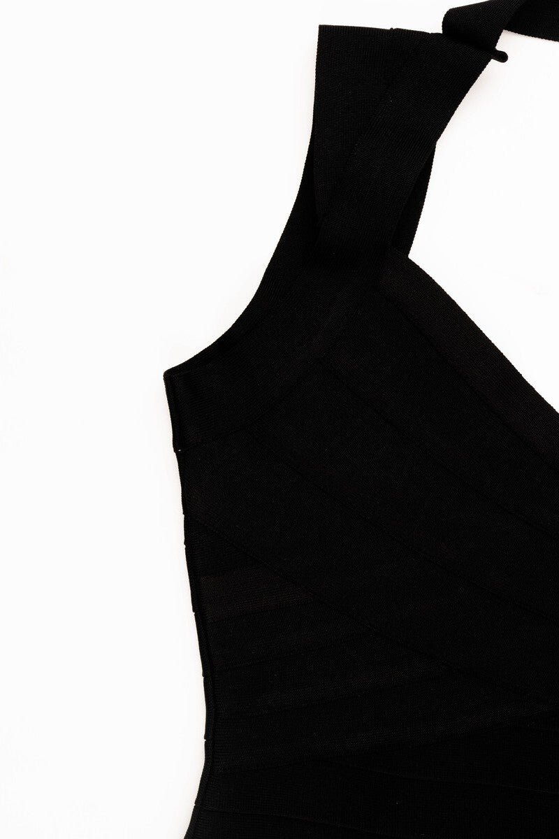 Halter Bandage Bodycon Mini Dress-Feelings Star