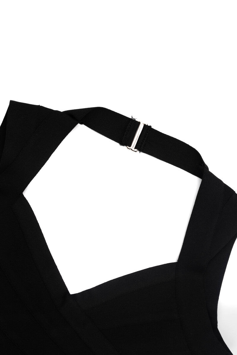 Halter Bandage Bodycon Mini Dress-Feelings Star