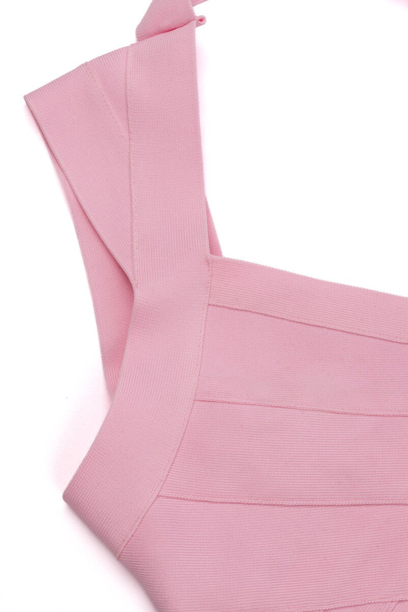 Halter Bandage Bodycon Mini Dress-Feelings Star