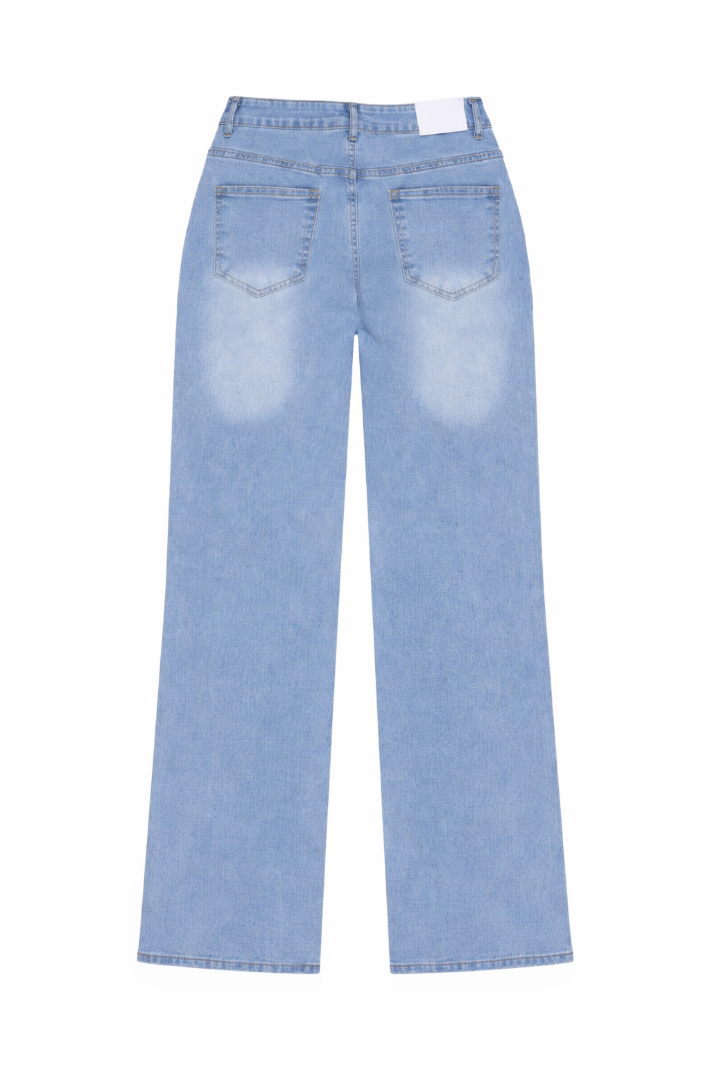 Straight Leg Jeans with Butterfly and Rhinestone Details-Feelings Star