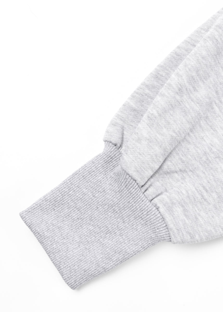 Cropped Lace-Lined Hood & Embroidered-Bow Hoodie-Feelings Star