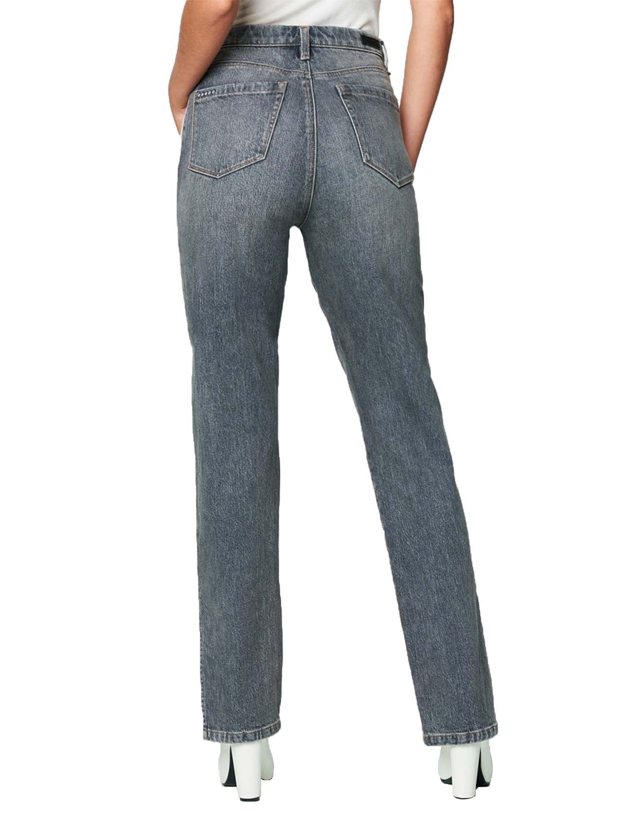 Split Hem Straight Leg Jeans-Feelings Star