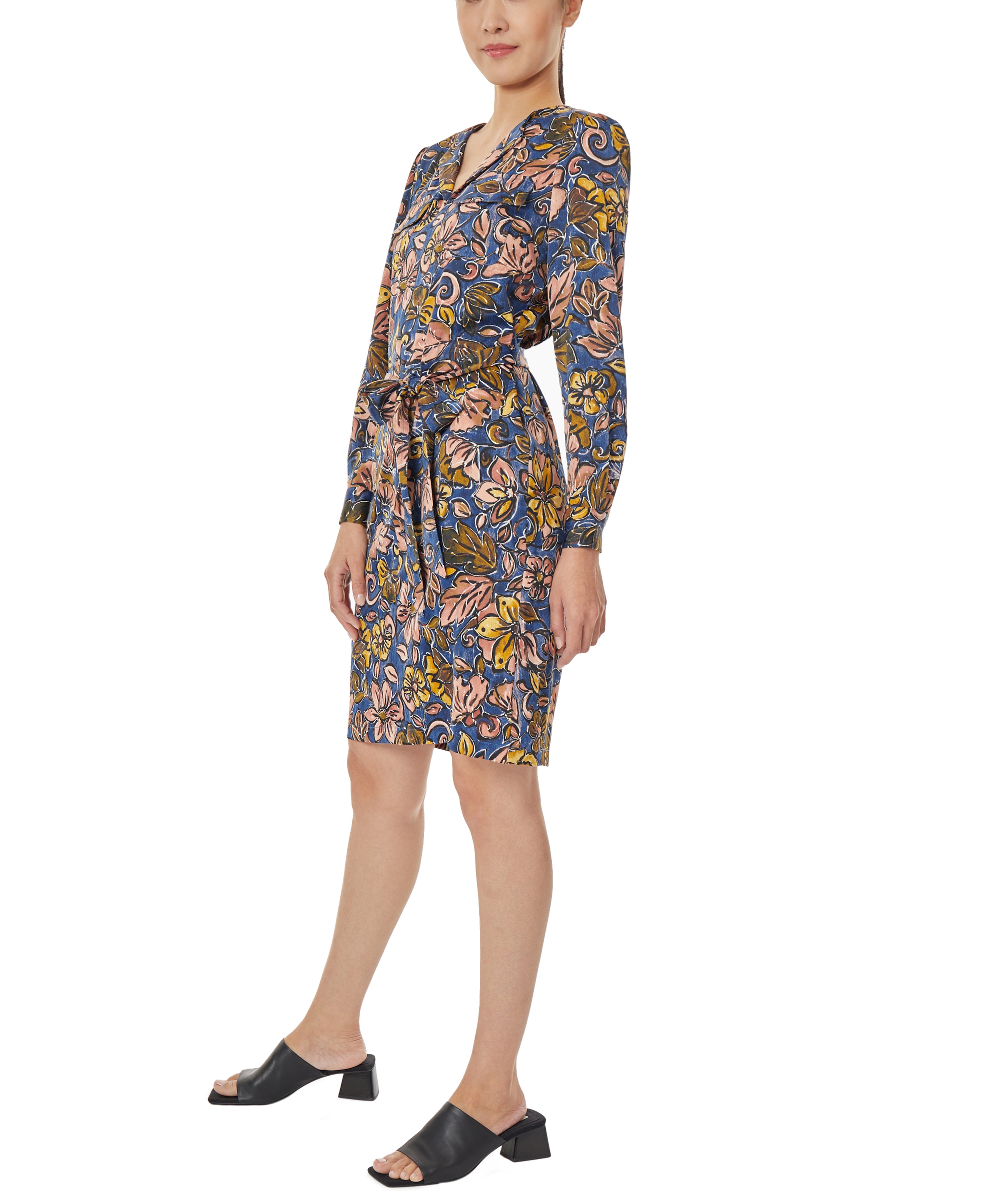 Austin Shirt Dress with Tie-Waist-Feelings Star