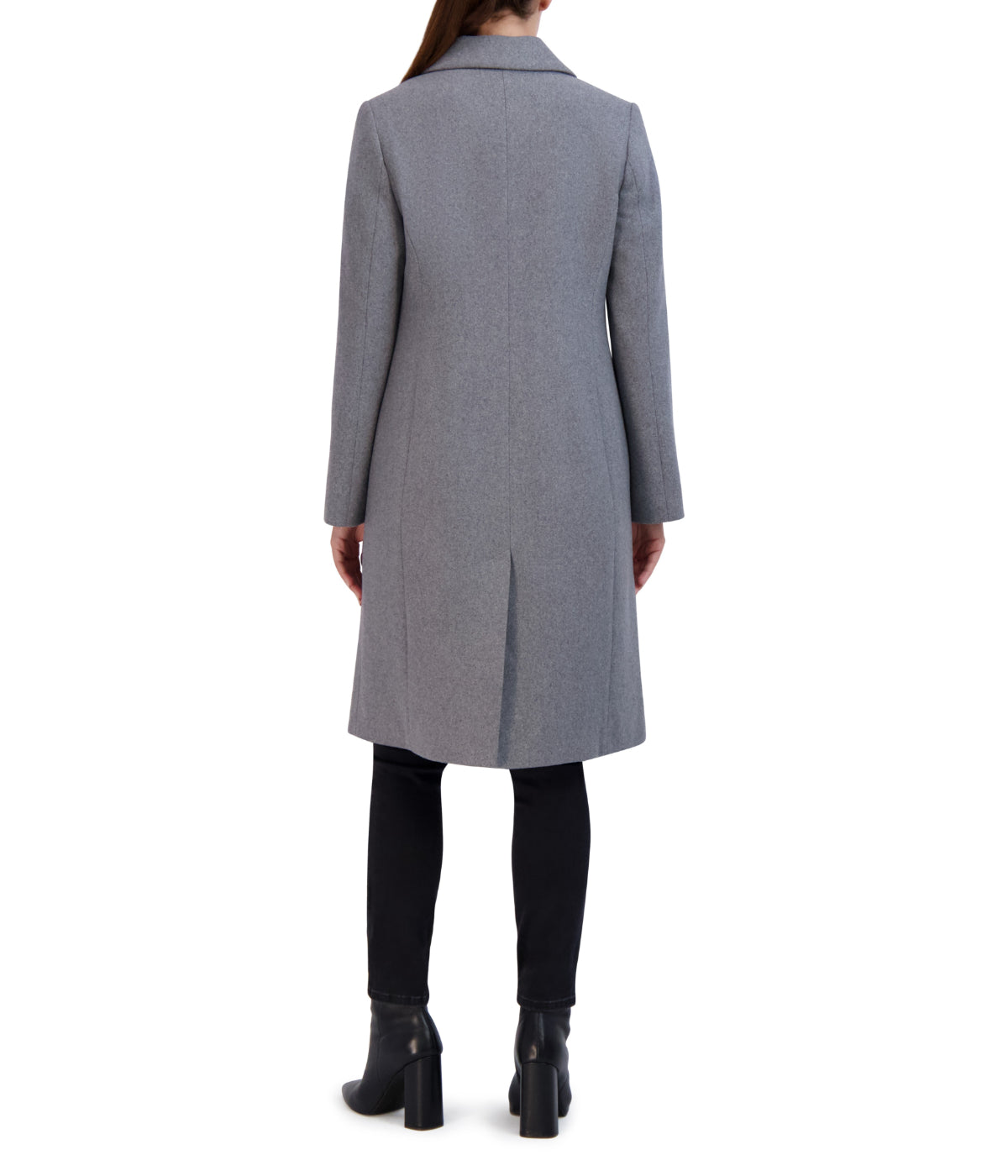 Asymmetrical Wool Blend Coat Light Grey-Feelings Star