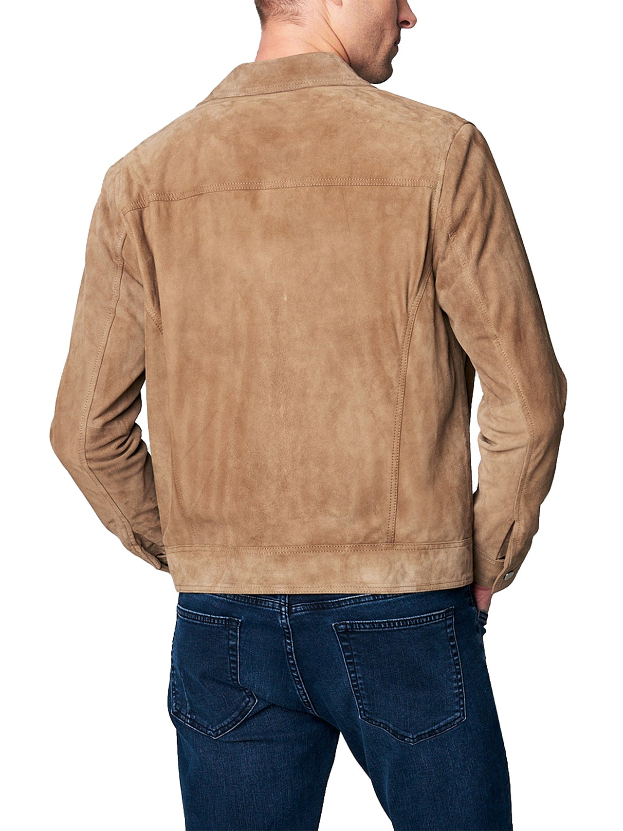 Suede Zip Front Jacket-Feelings Star