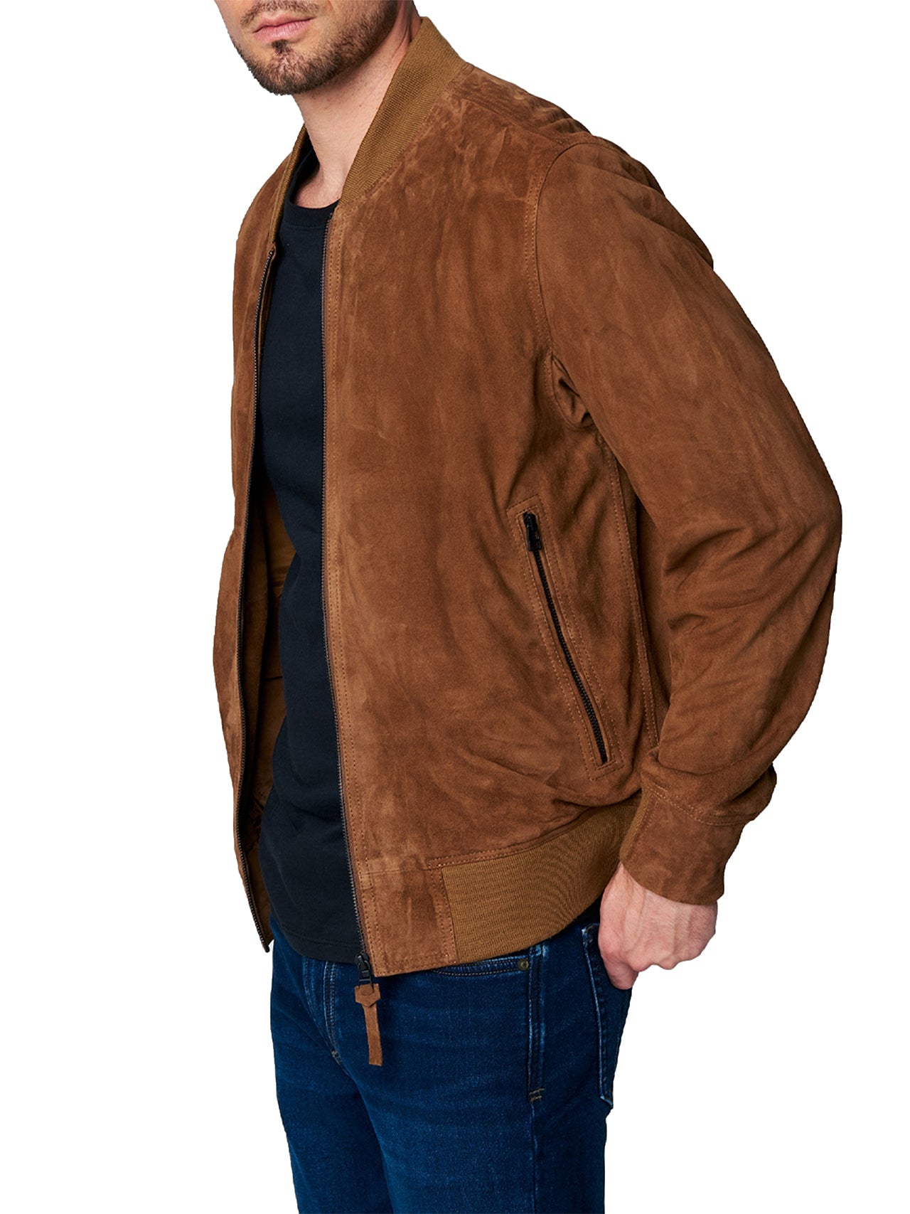 Suede Bomber Jacket-Feelings Star