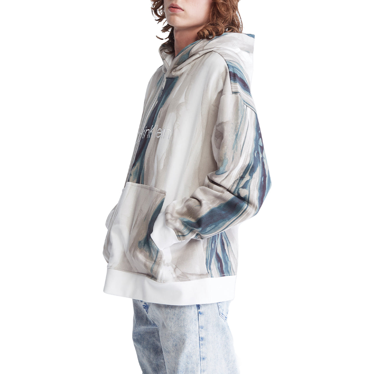 Long Sleeves Marble Hoody-Feelings Star