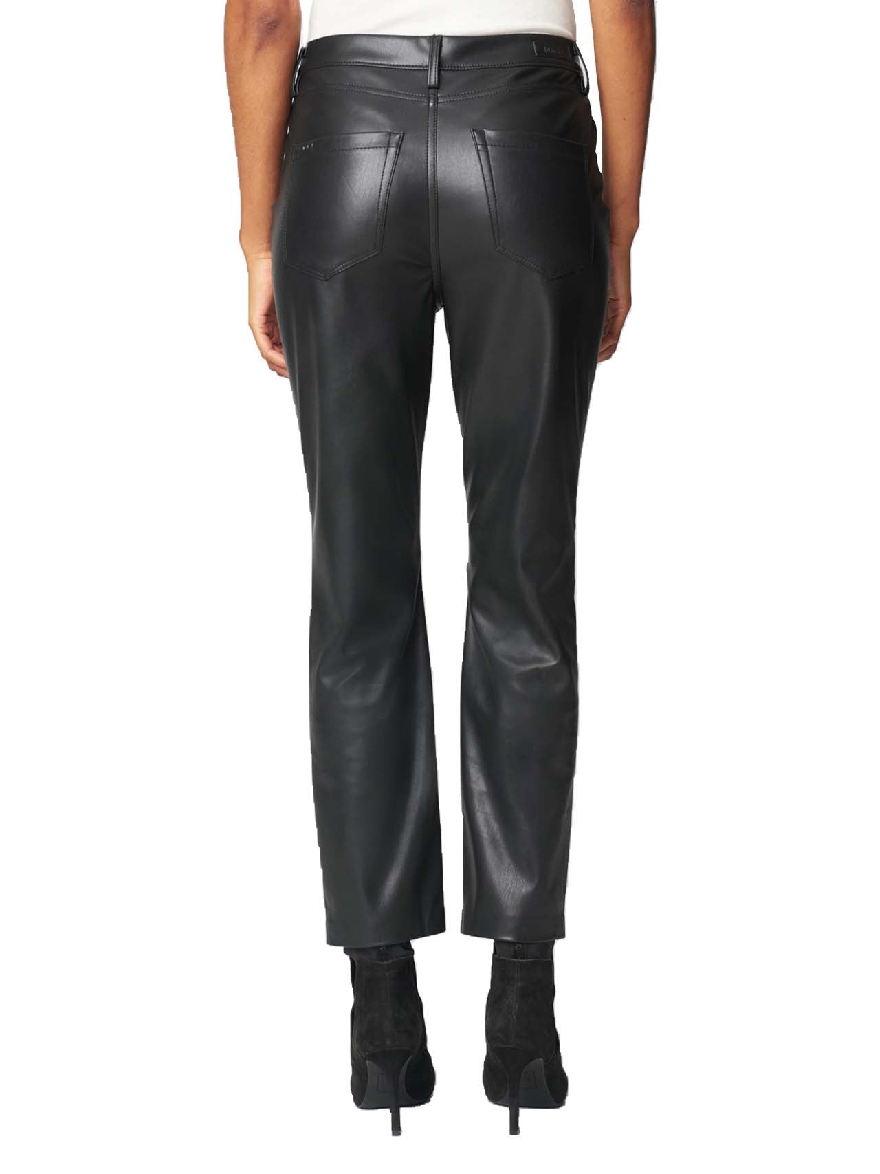Vegan Leather High Rise Pants-Feelings Star