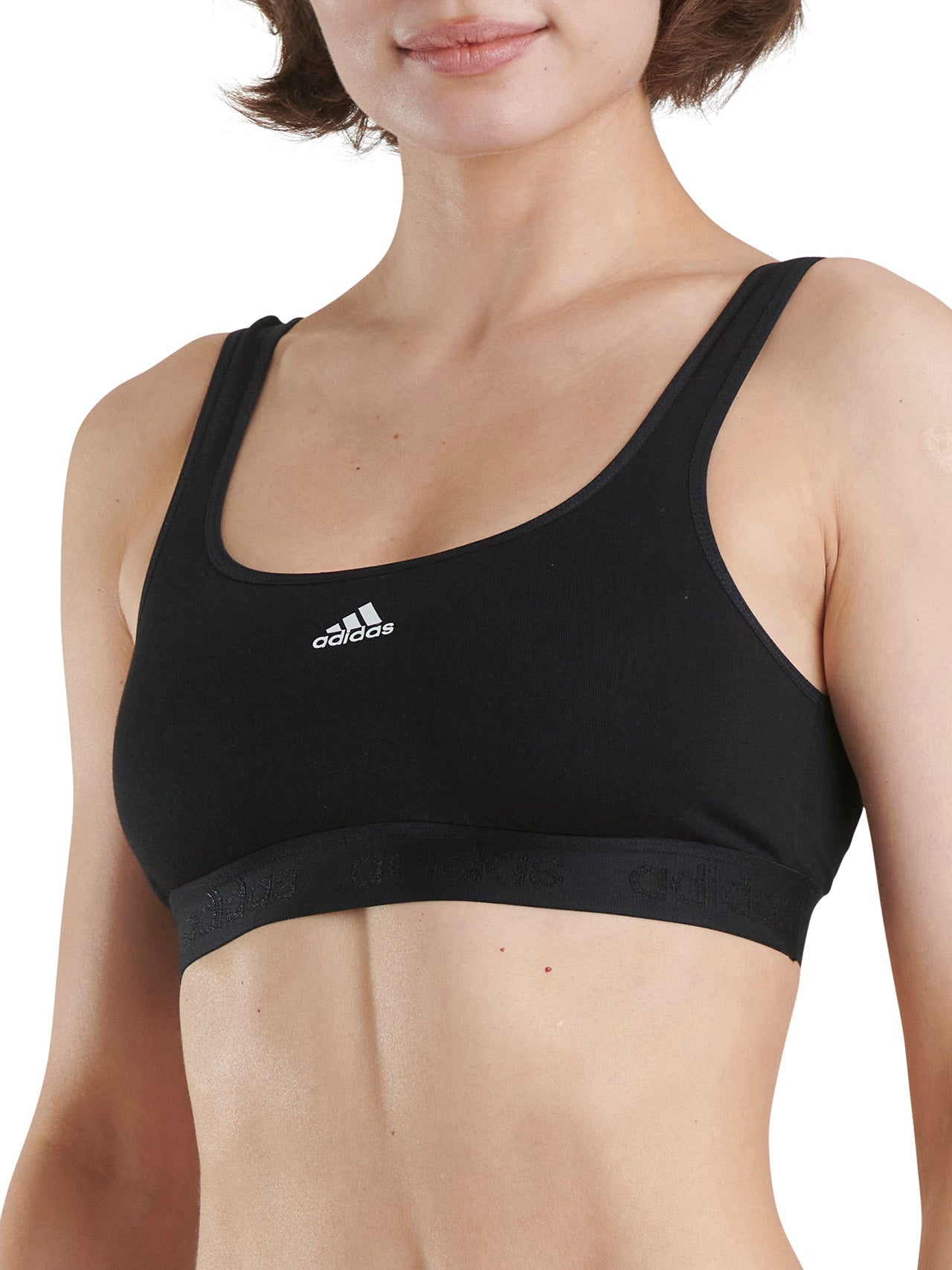 Cotton Solid Scoop Bralette-Feelings Star