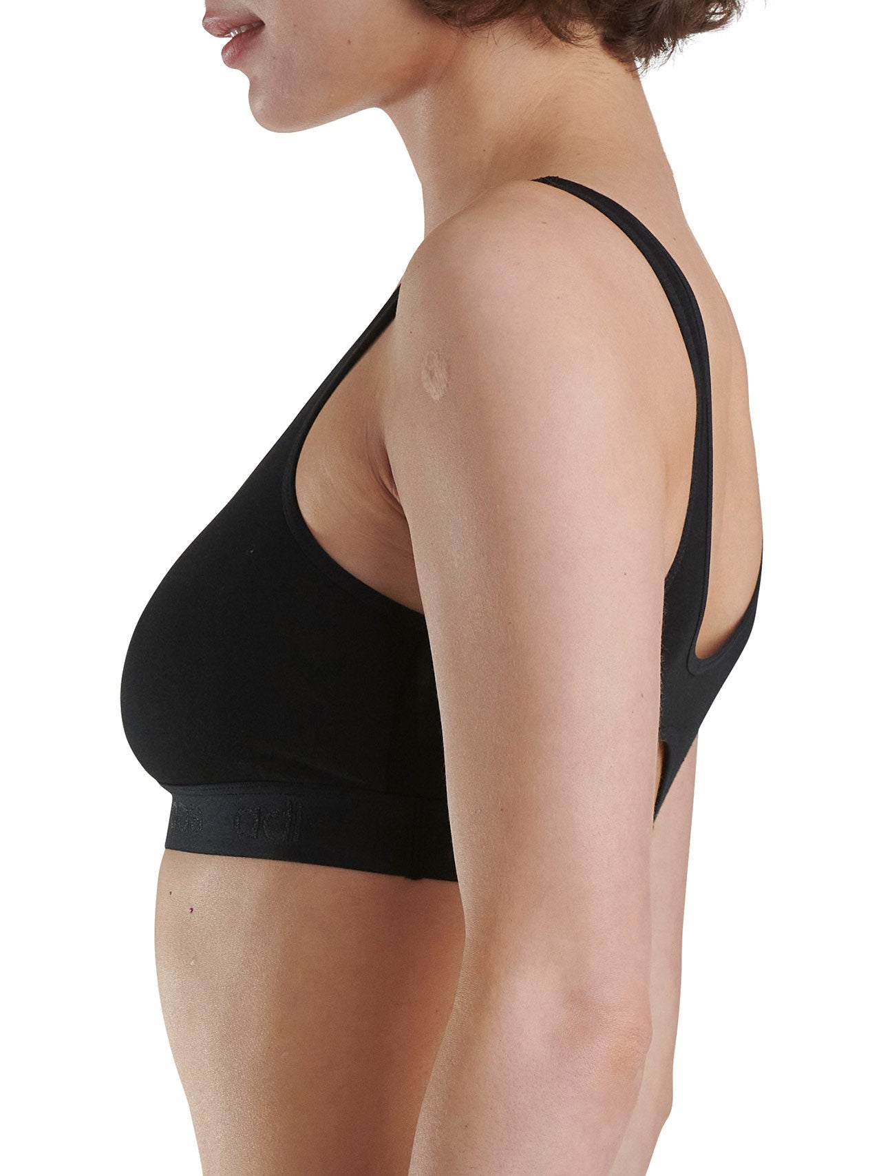 Cotton Solid Scoop Bralette-Feelings Star