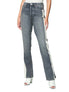 Split Hem Straight Leg Jeans-Feelings Star