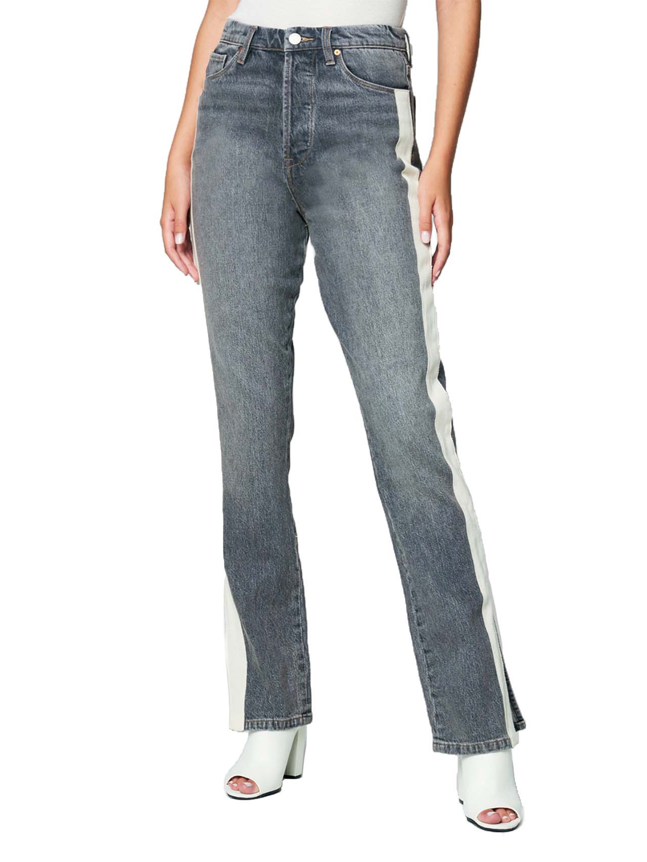 Split Hem Straight Leg Jeans-Feelings Star