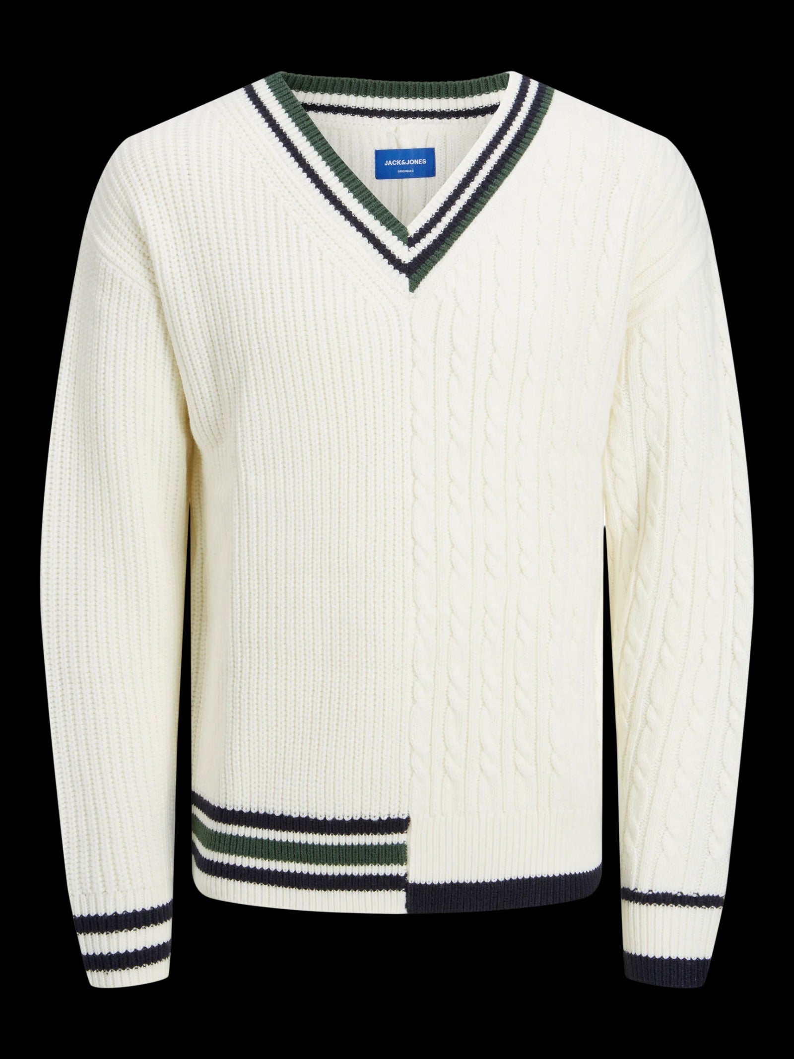 Split Knit V-Neck Sweater-Feelings Star