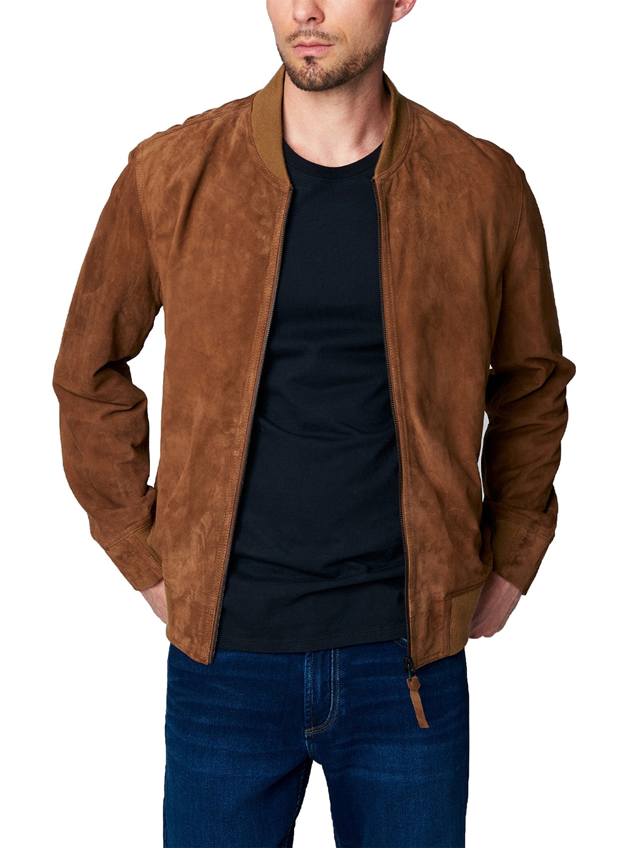 Suede Bomber Jacket-Feelings Star