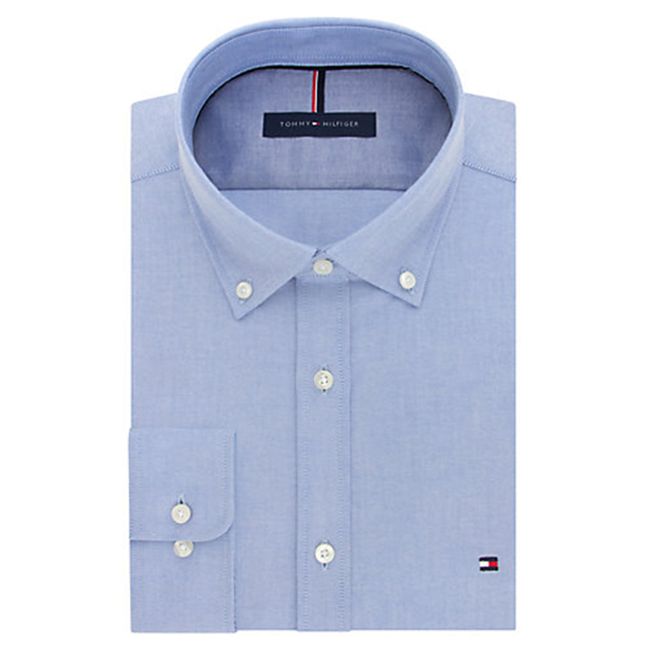 Tommy Hilfiger Slim Fit Non Iron Oxford Solid-Feelings Star