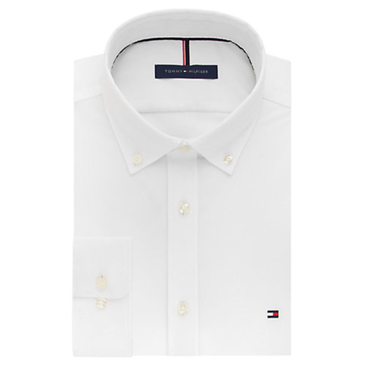 Tommy Hilfiger Slim Fit Non Iron Oxford Solid-Feelings Star