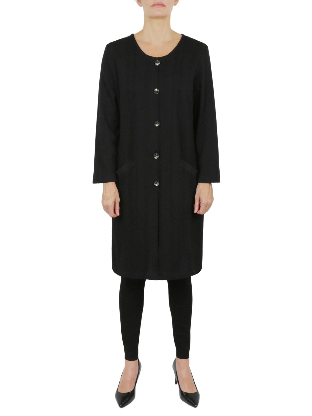 Button Front Long Tunic-Feelings Star