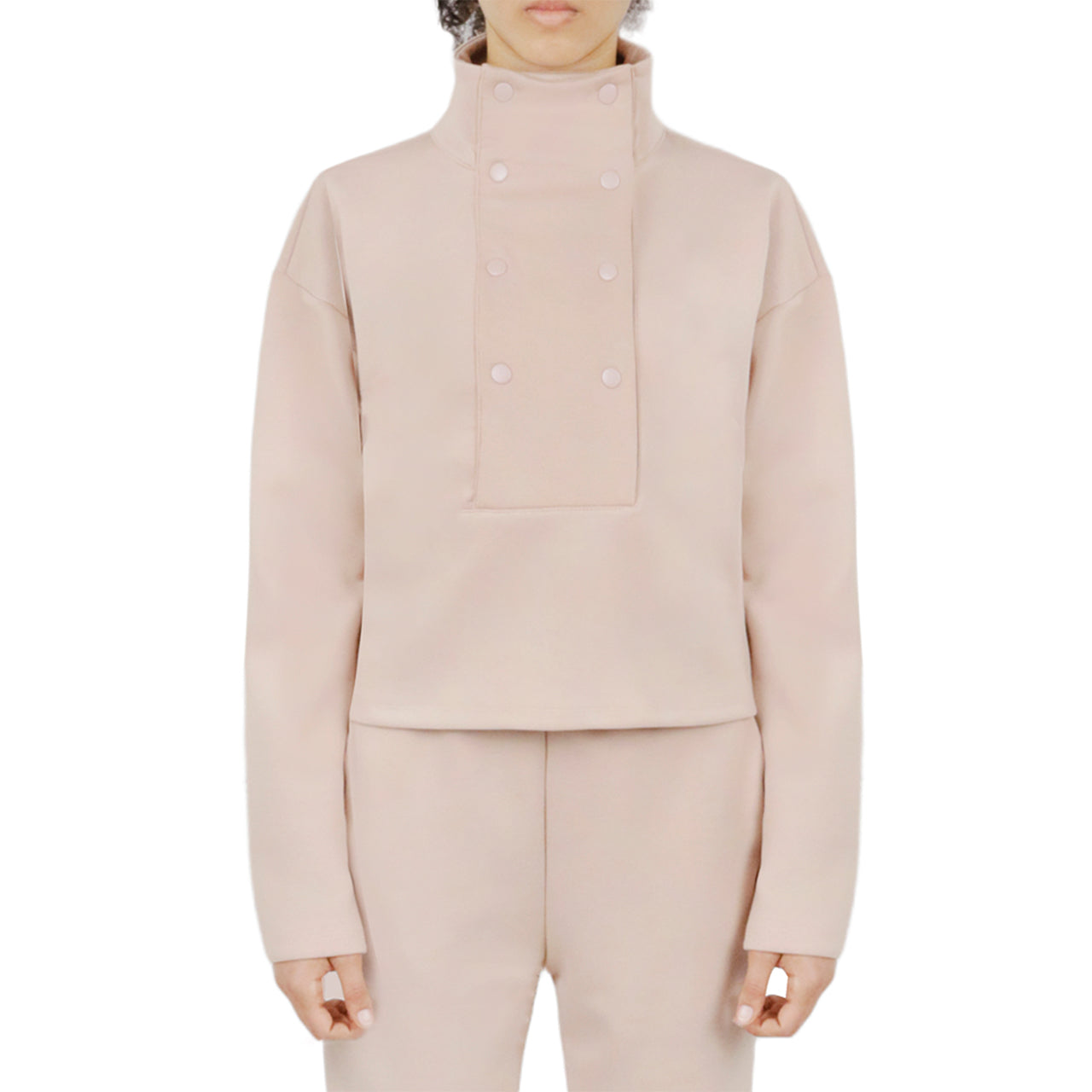 Button Front Sweatshirt-Feelings Star