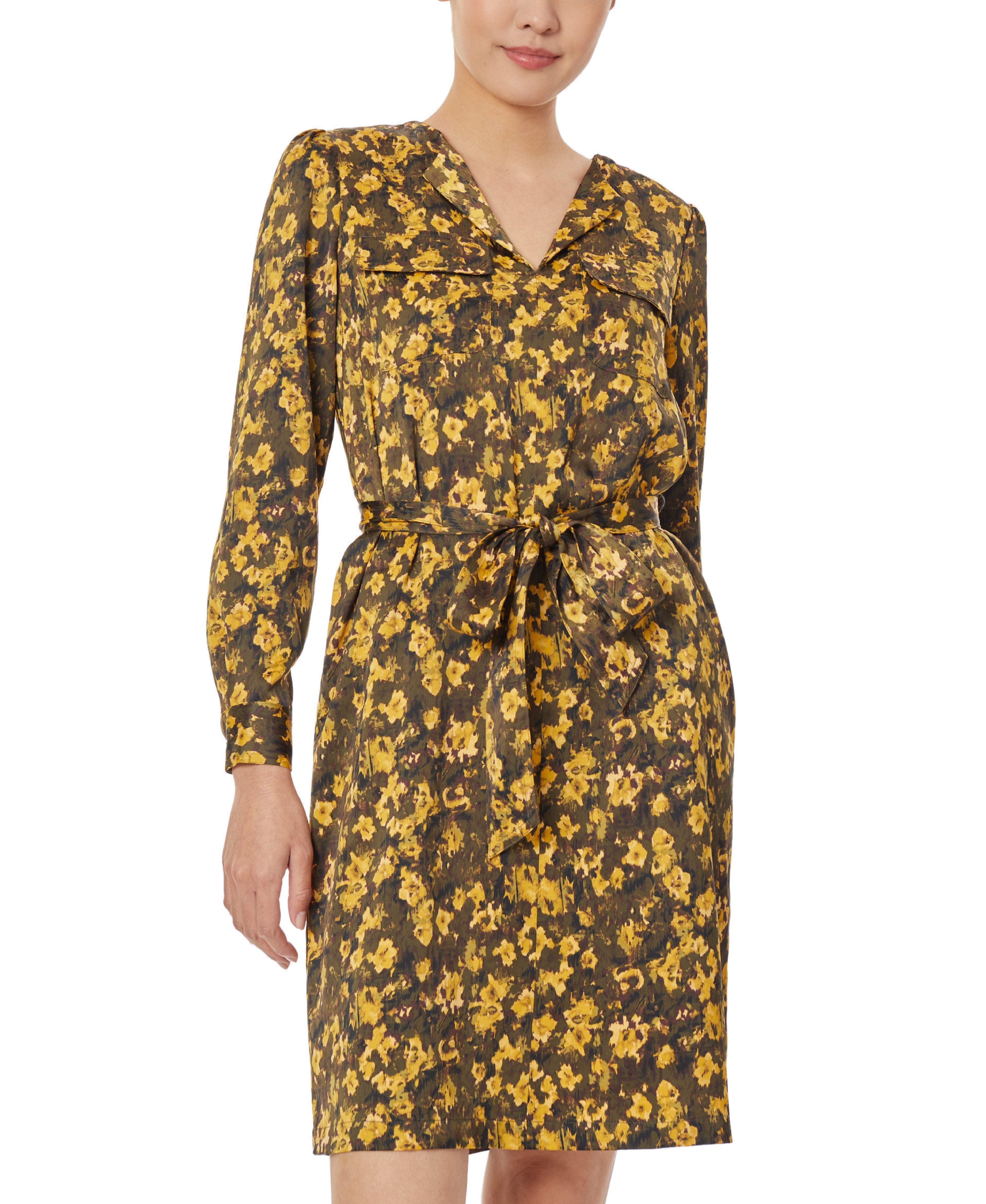 Austin Shirt Dress in Deep Loden/Jonagold-Feelings Star