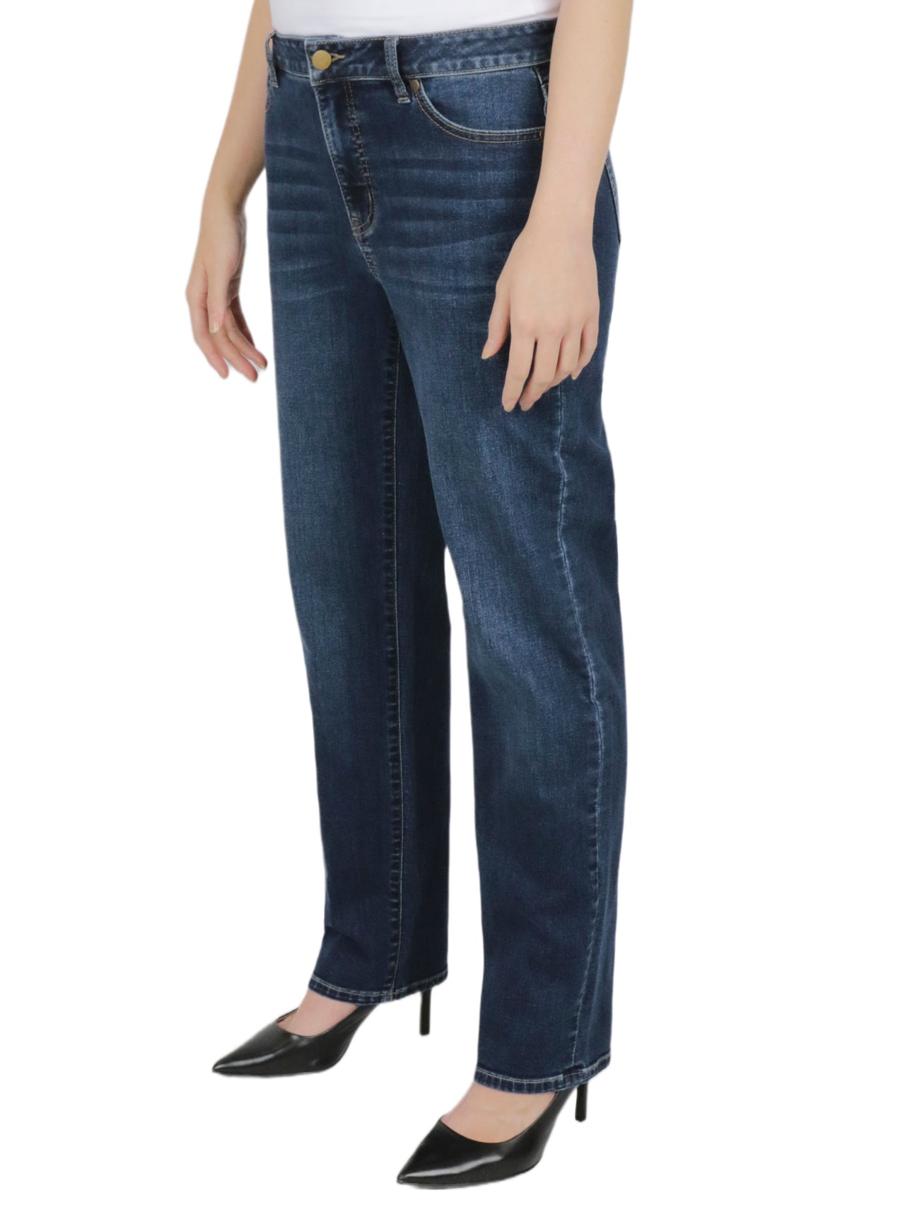 Plus Size Straight-Leg Jeans-Feelings Star