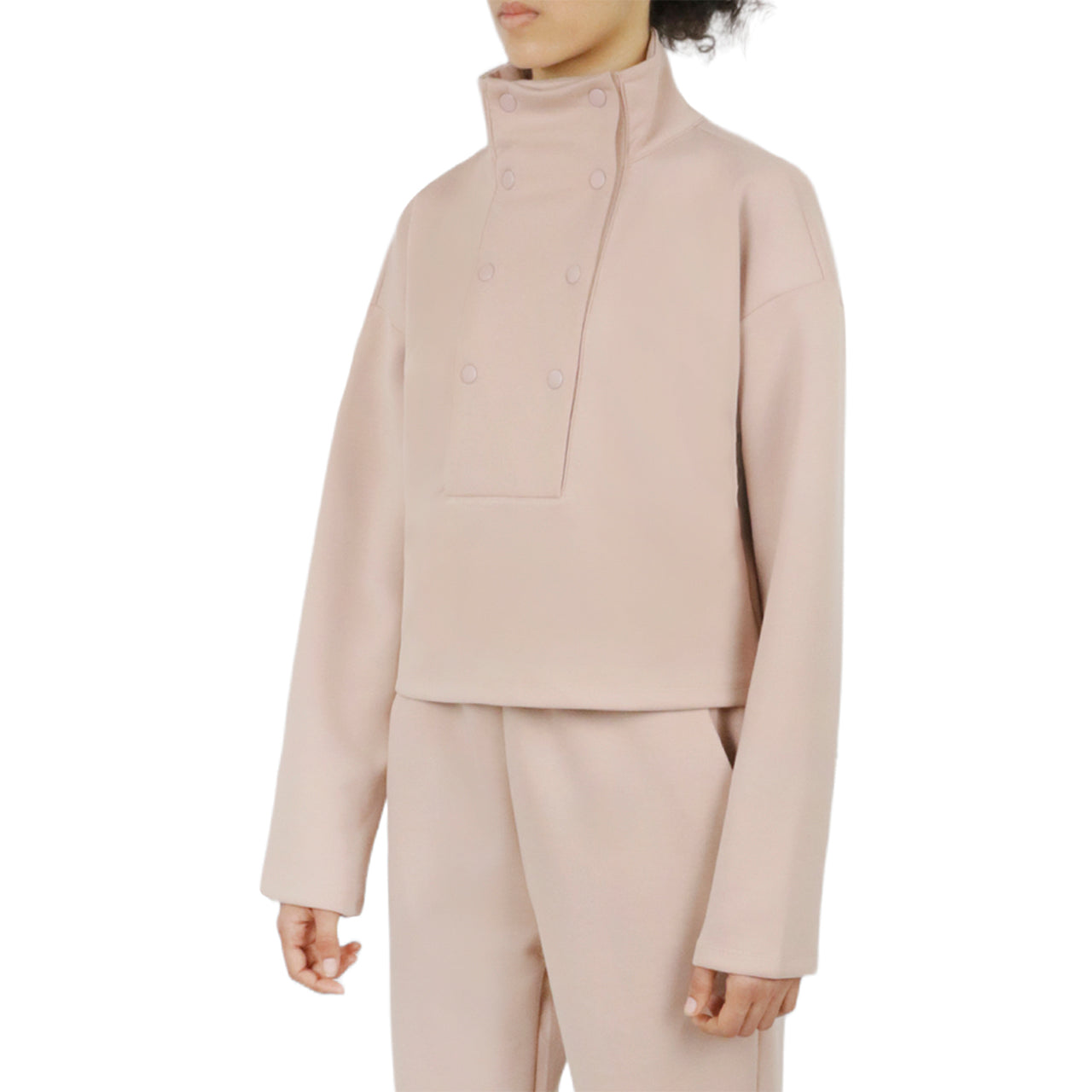 Button Front Sweatshirt-Feelings Star