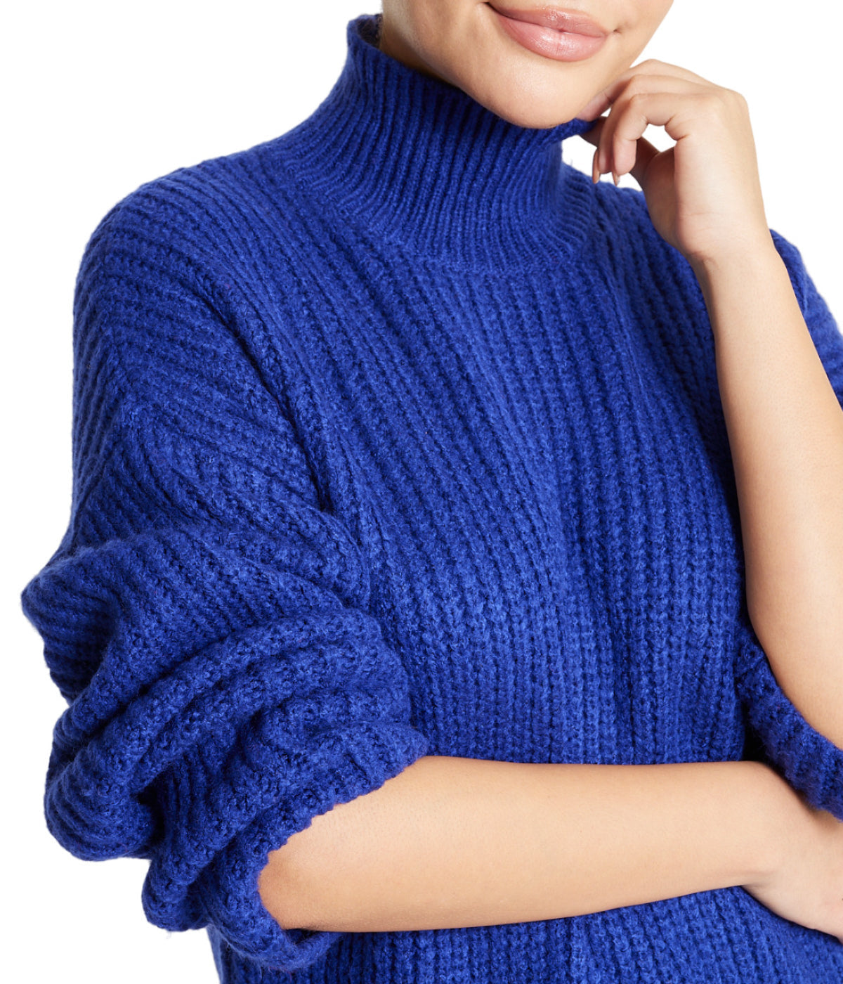 Turtleneck Funnel Sweater Dress-Feelings Star